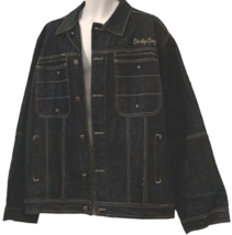 Manhattan Way Dirty Dog Mens Denim Jean Jacket Size XL Pockets Long Sleeve  - £30.97 GBP