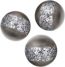 Creative Scents Schonwerk Silver Decorative Orbs For Bowls And, Crackled Mosaic - £30.84 GBP