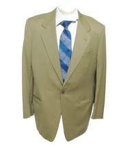 Canali Proposta Super 120s Blazer Jacket 42 L 100% Wool 1 Button Light Olive Tan - £29.38 GBP