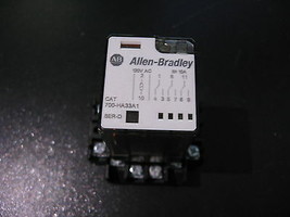 Qty 1 ALLEN-BRADLEY 700-HA33A1 Relay Ser. D 3PDT With Din Rail Octal Base - Used - $10.45