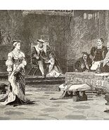 Queen Catharine Aragon Ecclesiastical 1888 Victorian Religious Art Print... - $49.34 CAD