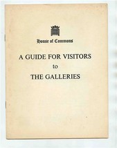 House of Commons A Guide For Visitors to the Galleries London England 1976  - $11.88