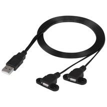 Usb 2.0 Charging Cable Usb 2.0 Y Splitter Usb 2.0 Male To Dual Usb Female Panel  - £10.38 GBP