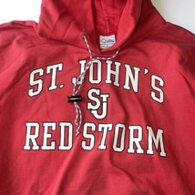 St. John’s Red Storm Hoodie Men Sz L Y2K New York NCAA Vintage USA Baske... - $36.12