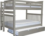 Bedz King Bunk Beds Full over Full Mission Style with End Ladder and a T... - £1,013.80 GBP