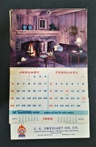 1969 Vintage Wall Calendar Denver Pa C G Sweigart Oil Co Gulf - £36.89 GBP
