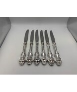 Set of 6 Reed &amp; Barton Silverplate KING FRANCIS Dinner Knives - €68,87 EUR