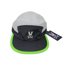 Psycho Bunny Mens Doyers 5 Panel Sport Hat in Neon Green White Black $40 NWT - £26.78 GBP