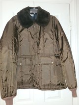 VTG Jacket 70s Zero Zone Nylon Zip Men’s XL Military Fur Collar Made In USA  - £65.94 GBP