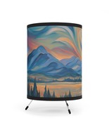 Tripod Table Lamp Northern Lights Landscape Art USCA plug - $1,863.07 MXN