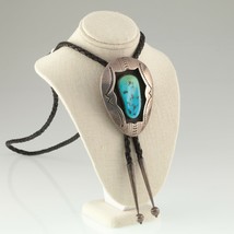 Aaron Chischiligi Navajo Sterling Silver &amp; Turquoise Bolo Tie - £790.45 GBP