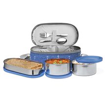 MILTON Corporate Lunch Stainless Steel Containers Set of 3, Yellow - $36.09
