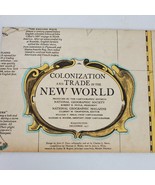 Vintage 1977 National Geographic Colonization &amp; Trade In The New World Map - $16.83