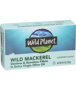 Wild Planet Wild Mackerel,Skinless/Boneless Fillets w/ExtraVirginOliveOi... - $9.65