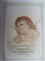 1880s antique SHAFER&#39;S BOOK STORE victorian ADVERTISING CARD allentown p... - £37.59 GBP