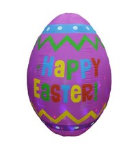 6 Foot Tall Easter Inflatable Cute Colorful Giant Egg LED Lights Yard Decoration - £61.05 GBP