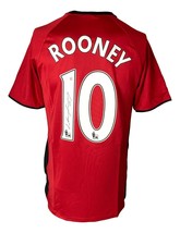 Wayne Rooney Manchester Autografato Rosso Calcio Maglia Bas - £209.34 GBP