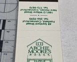Vintage Matchbook Cover  Archie Moore’s  restaurant Fairfield, CT  gmg  ... - $12.38