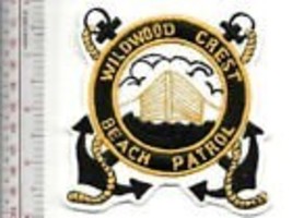 Vintage Surfing &amp; Lifeguard New Jersey Wildwood Crest Beach Patrol Patch - £7.96 GBP
