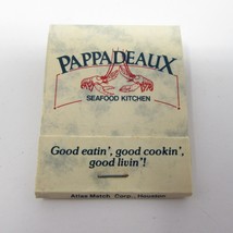 Pappadeaux Seafood Kitchen Restaurant Vintage Matchbook 1980&#39;s Houston T... - £5.39 GBP