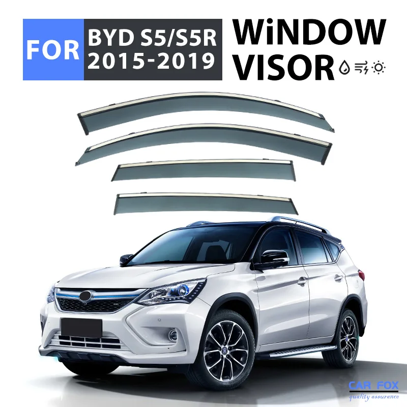 For byd s5 mk1 2015 2019 plastic window visor vent shades sun rain deflector guard 4pcs thumb200