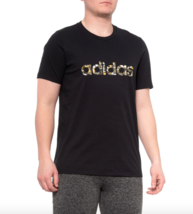 adidas Mens Linear Camo Short Sleeve Tee T-Shirt Sizes: S, M, L, XL Black FM6644 - £11.76 GBP