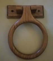 Wood Towel Ring Honey Oak Finish Wooden Bathroom Kitchen Sink Room - £6.12 GBP