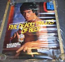 1980s Miller Lite Beer BRUCE PISCOPO Five Deadly Fingers Poster 24X30&quot; L... - £19.70 GBP