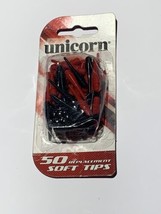 NEW Dart Soft Touch Tips Unicorn 50 pcs, red &amp; black Darts Open Box Pack - £5.58 GBP
