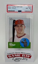 Mike Trout Los Angeles Angels 2012 Topps Heritage #207 Trading Card PSA 8 - £175.85 GBP