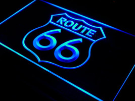 Route 66 LED Neon Sign Hang Signs Wall Home Decor, Pub, Club, Craft Art Glowing - £20.72 GBP+