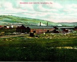 Vtg Postcard 1910s Reading PA - reading Railroad Car Shops Unused - $8.99