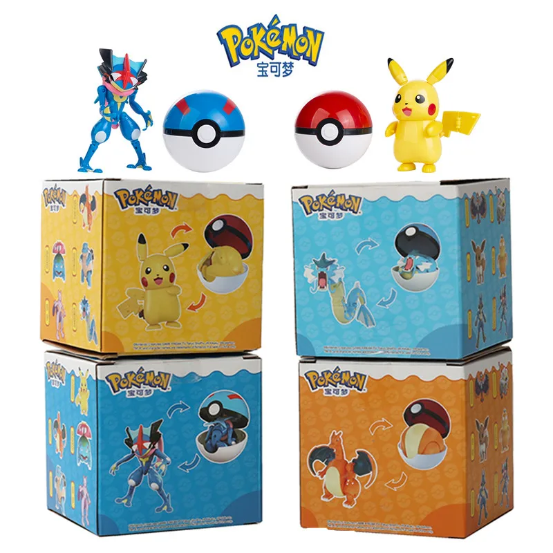 Pokemon Anime Figure Deformation Pikachu Charizard Lucario Genuine Original Box - £19.08 GBP+