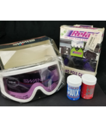 Vintage 1980&#39;s ski lot Swans Sports Goggles Swix Wax Relay ski pole carr... - $84.45 CAD