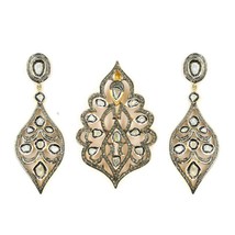 Handmade , Designer , Antique Look , Natural Diamond Necklace Set , Natu... - $380.00