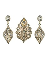 Handmade , Designer , Antique Look , Natural Diamond Necklace Set , Natu... - £300.23 GBP