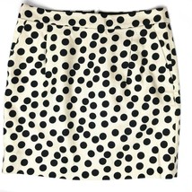 J Crew Skirt Womens 2 Postage Stamp Mini Scatter Dot Khaki Tan Black Pol... - £18.19 GBP