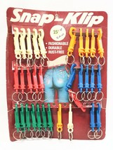 VINTAGE 1970s Snap Klip Key Ring Store Display w/ 31 Klips - £61.91 GBP