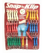 VINTAGE 1970s Snap Klip Key Ring Store Display w/ 31 Klips - $79.19