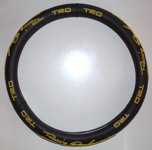 Toyota TRD Racing Yellow Genuine Leather PVC 15&quot; Steering Wheel Cover - $29.99