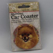 Super Absorbent Car Coaster -Dog - Pomeranian - £4.34 GBP
