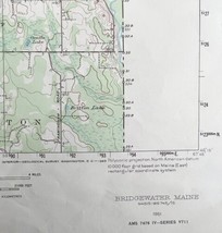 Map Bridgewater Maine 1951 Topographic Geological Survey 1:62500 22 x 18&quot; TOPO2 - £35.96 GBP