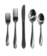 GIBSON 20-Piece Stainless Steel Flatware Set - Service For 4 - 80059 Sil... - £19.46 GBP