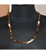 Very Nice Brown Beaded Necklace - £9.01 GBP