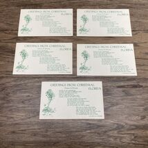 Vintage Lot of 5 Greeting From Christmas, Florida Christmas Poem Postcar... - $9.89