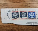 US Stamp Postal Mark Used Wilkes Barre PA Official Mail USA 20c/1c Cutout - $2.84