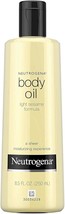 Neutrogena Body Oil Light Sesame Formula, Dry Skin Moisturizer &amp; Hydrating Body  - £23.12 GBP