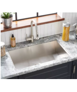 New 33&quot; Sitka Stainless Steel Dual-Mount Kitchen Sink- Single Hole by Si... - £290.91 GBP