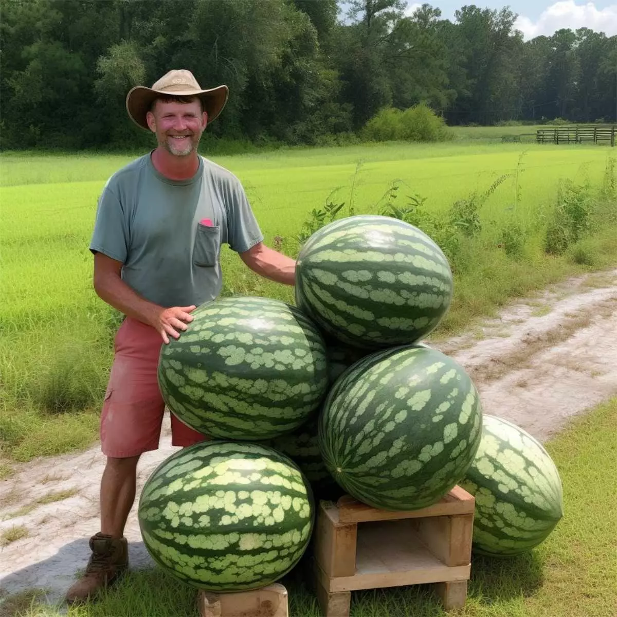 AW 12 Seeds Florida Giant Watermelon Organic Non Gmo Herb Easy To Grow - $9.59