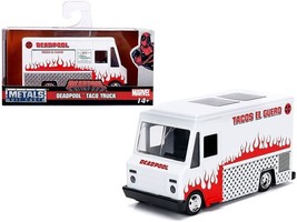 Deadpool Taco Truck White &quot;Marvel&quot; Series 1/32 Diecast Model by Jada - £16.21 GBP